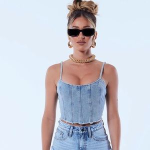 Fashion Nova Zayla Denim Top